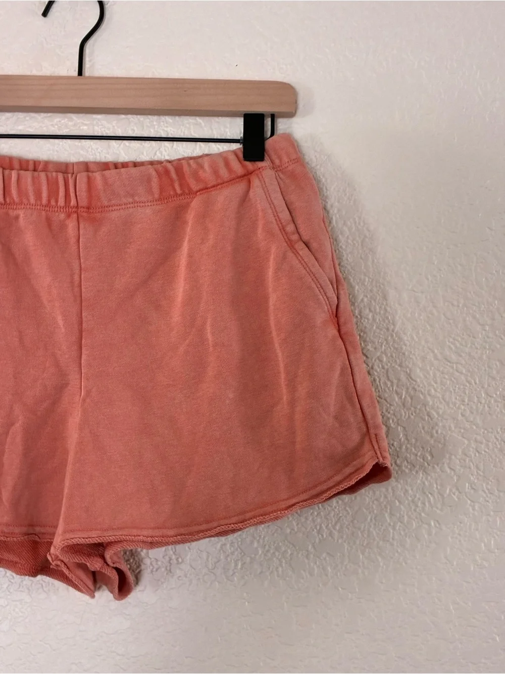 Colsie | Orange-peach cotton blend short lounge shorts with pockets size medium